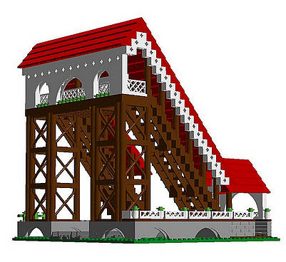 作品紹介 Azur様の跨線橋 優雅に優しく 列車を 魅せる 引き立てる Legoゲージ推進機構日報 レゴトレイン ブログ