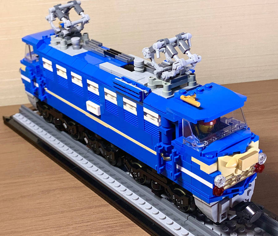 レゴトレインパーツと自作レゴ貨物列車と中間車バッファーマグネット2