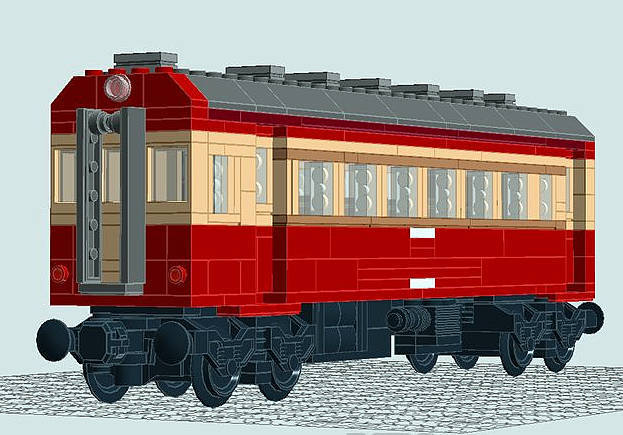 作品紹介】yamatai様の国鉄型客車4（CAD）。鋼体化客車オハ61と、客車改造気動車キハ40系初代。:  Legoゲージ推進機構日報～レゴトレイン・ブログ